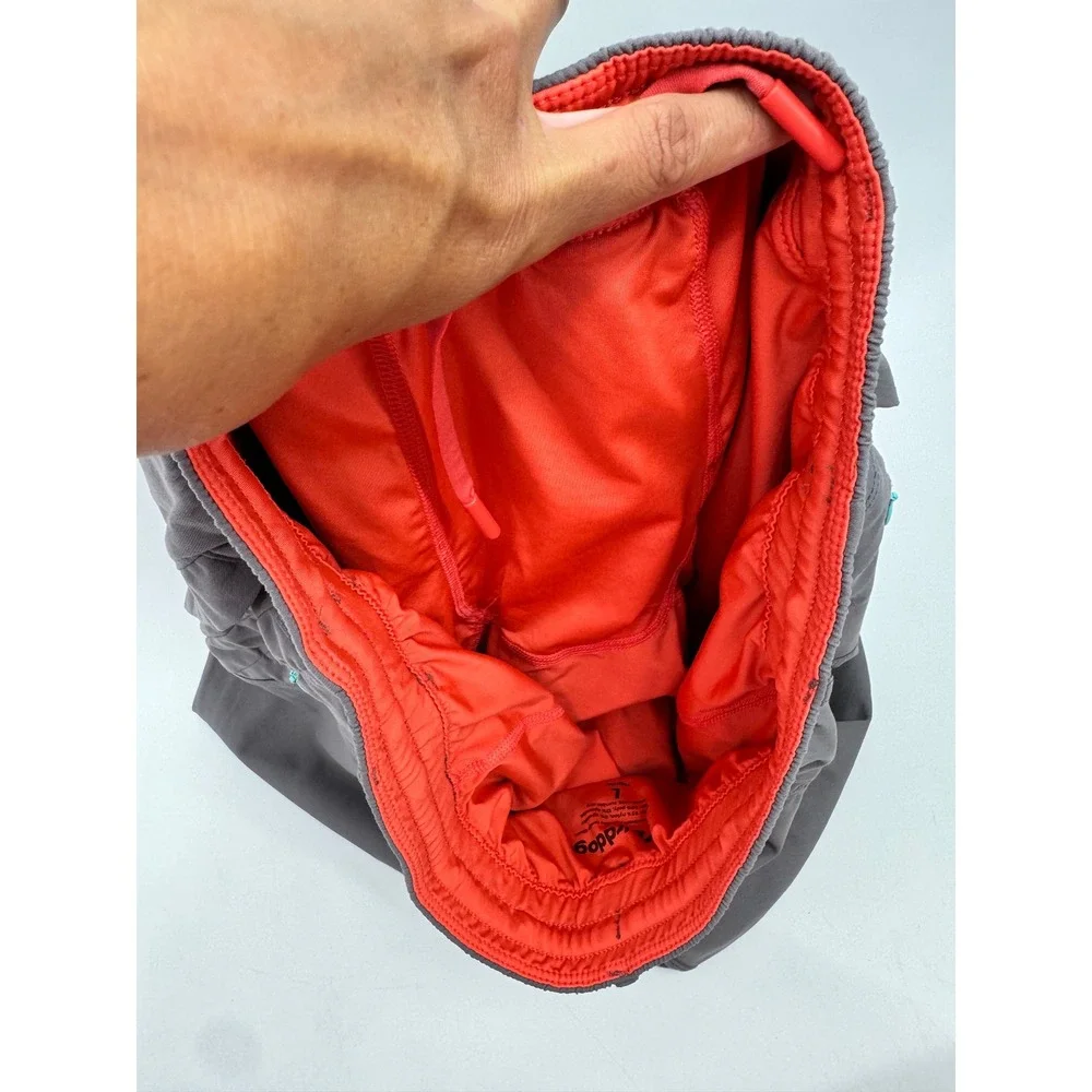 Birddogs Lined Athletic Shorts Mens Size L Gray Built-in Liner Gym Workout - Picture 8 of 8